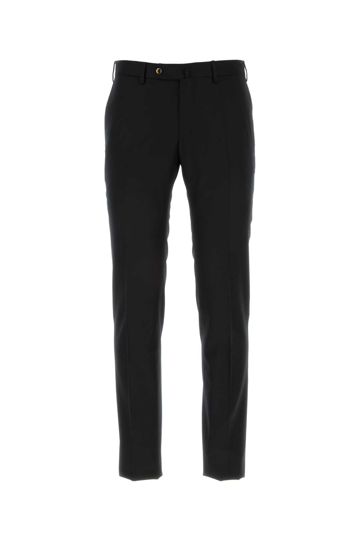 Stretch Wool Trousers — Black