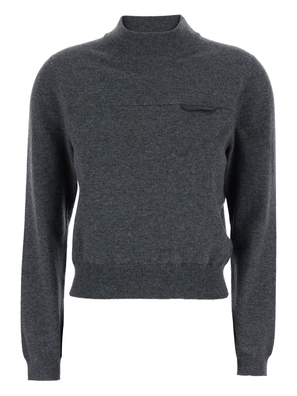 Mock-neck sweater - Grey