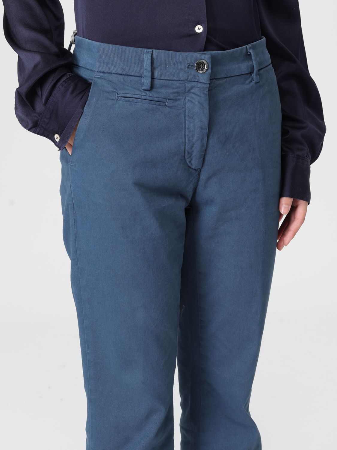 Pants Woman color Gnawed Blue