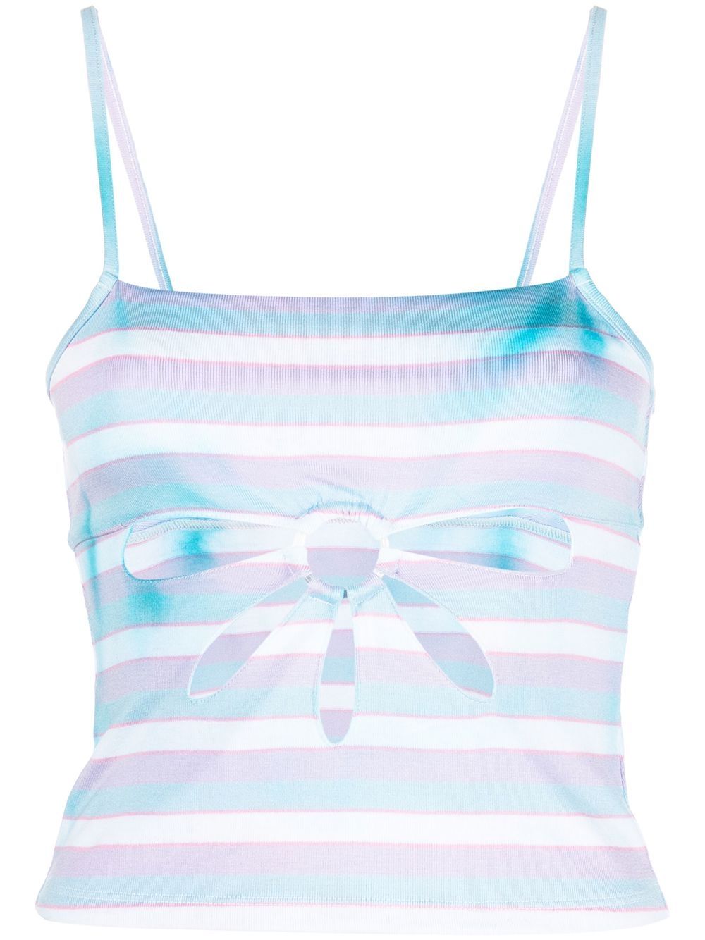 Stripe-detail tank top - Blue
