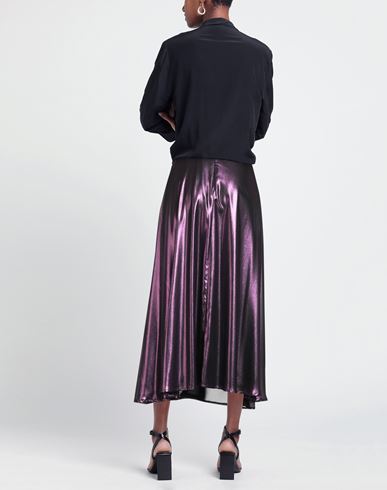Woman Midi skirt Purple Size 4 Polyester
