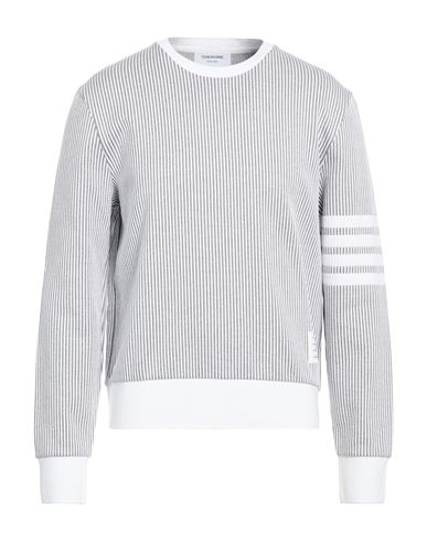 Man Sweatshirt White Size 3 Cotton, Elastane