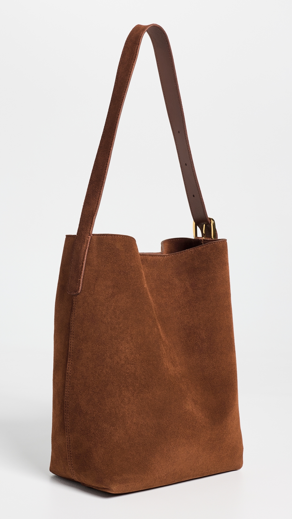 Suede Essentials Bucket Tote Soft Mahogany One Size
