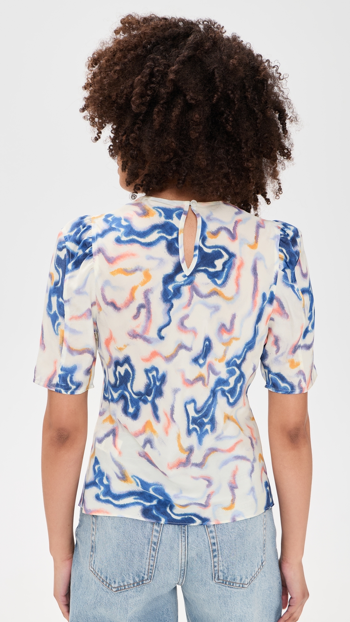 Corine Silk Top Prism