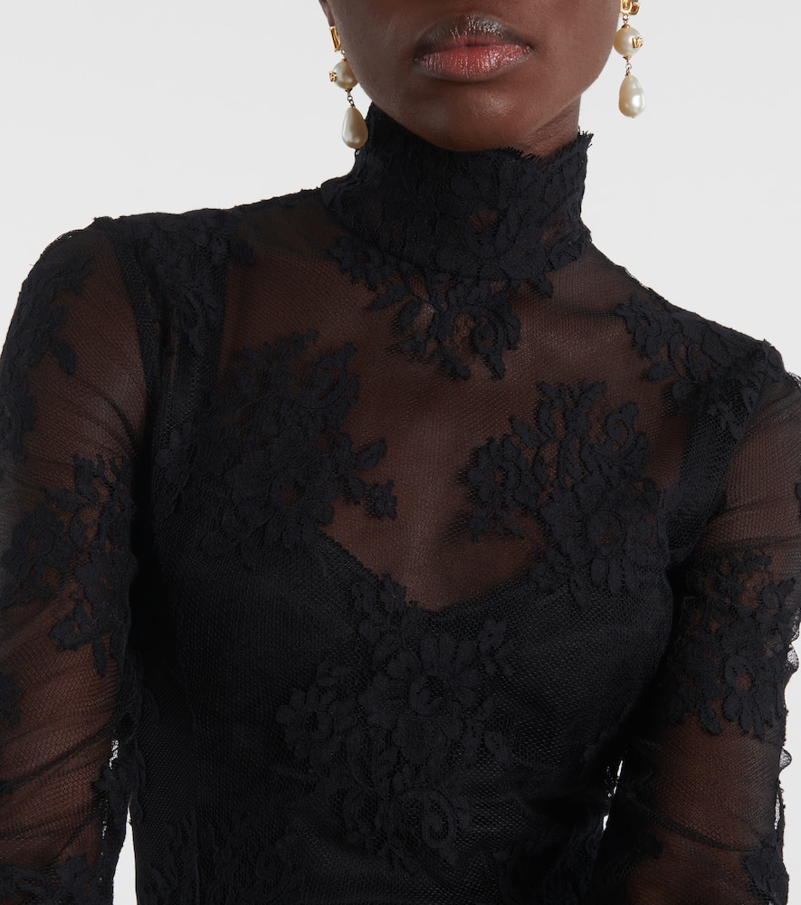 Cord floral lace minidress