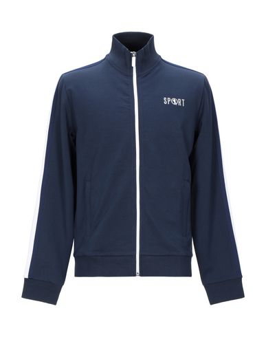 Bikkembergs Man Sweatshirt Midnight blue Size S Cotton, Elastane