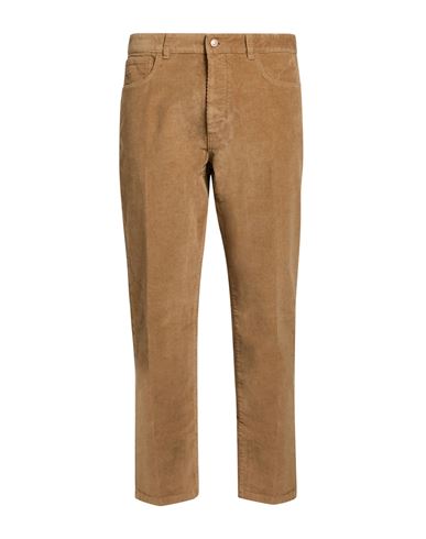 Man Pants Camel Size 28 Cotton, Elastane