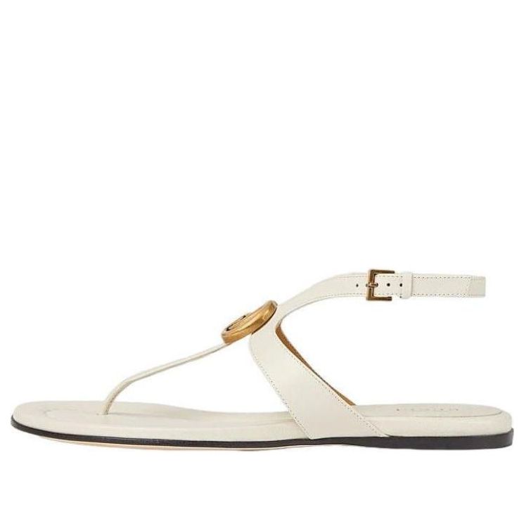 (WMNS) Double G Thong Sandal 'White Leather'
