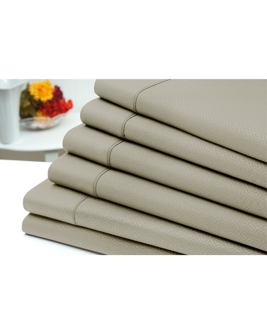 US ARMY 6pc Embossed Greek Key Sheet Set