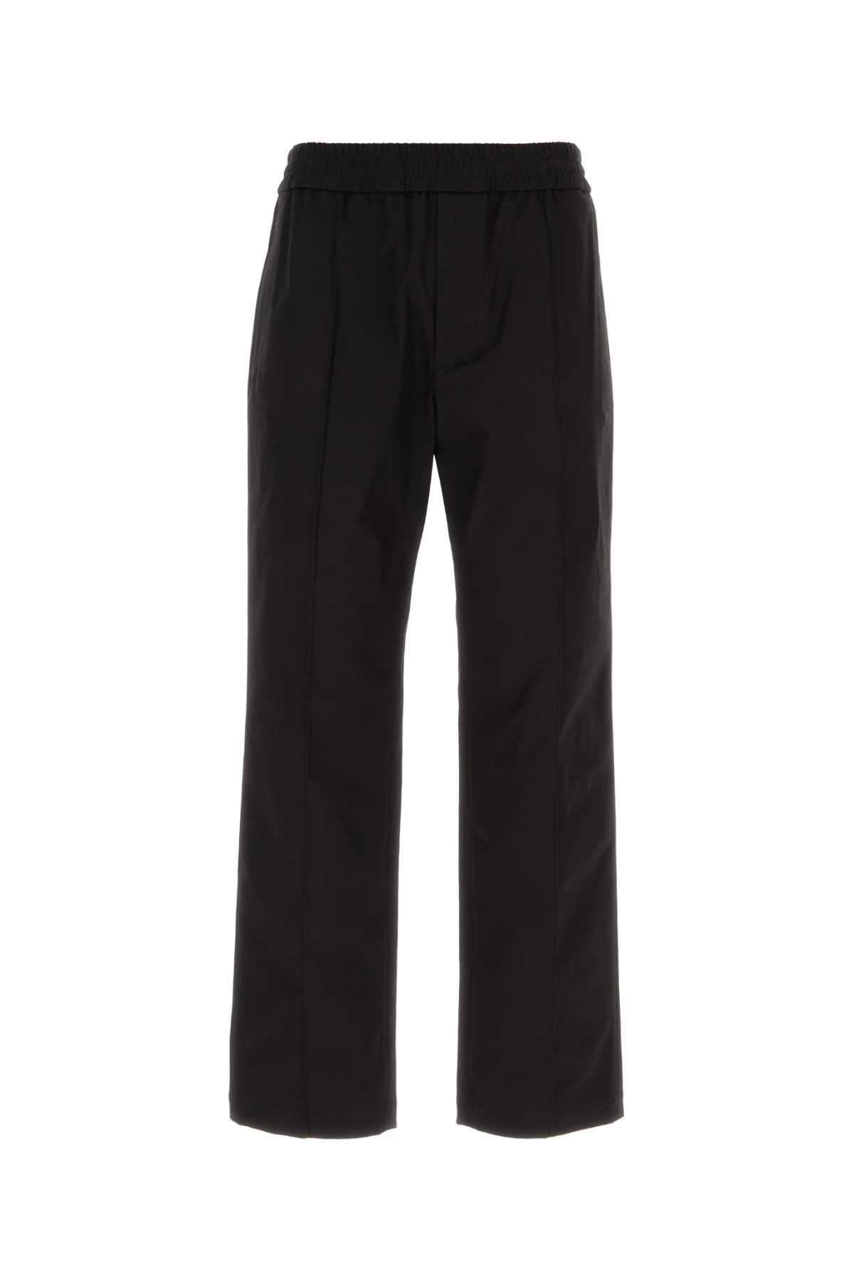 Stretch Cotton Trousers — Black