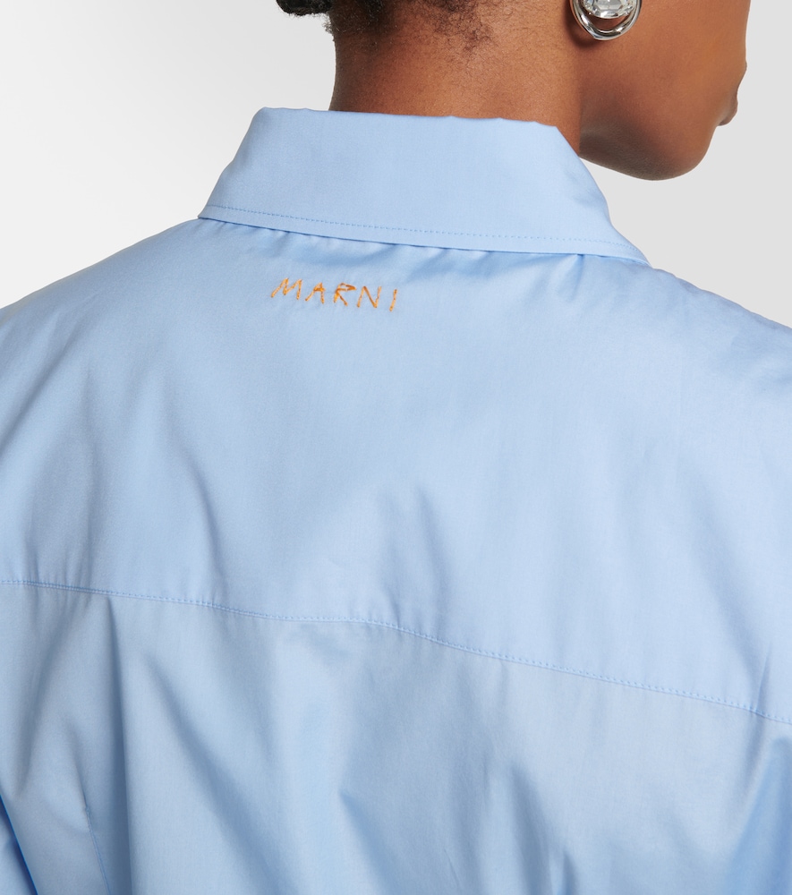 Cotton poplin shirt dress