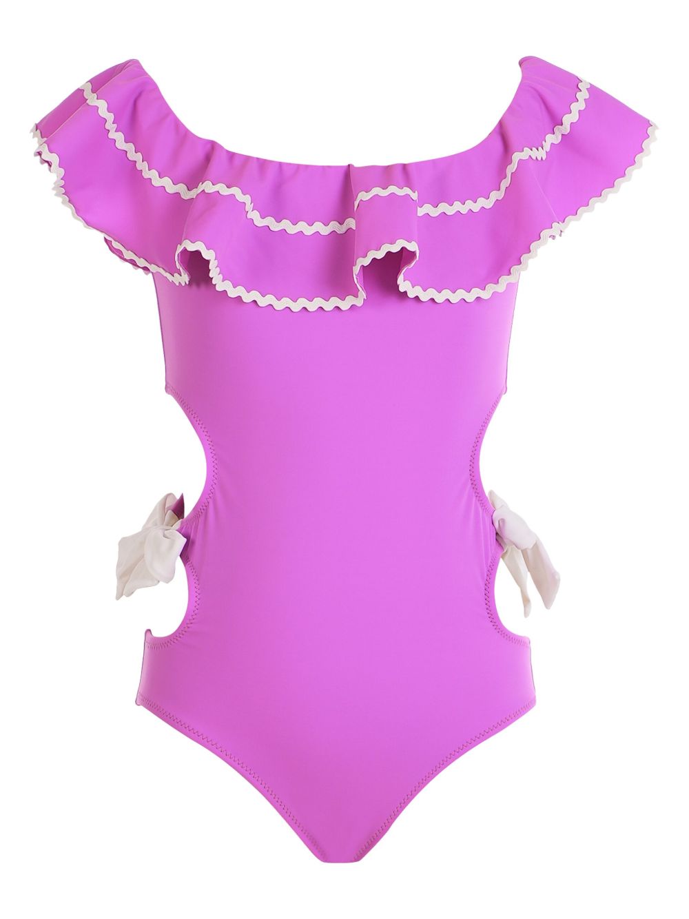 Bow-detail swimsuit - Purple