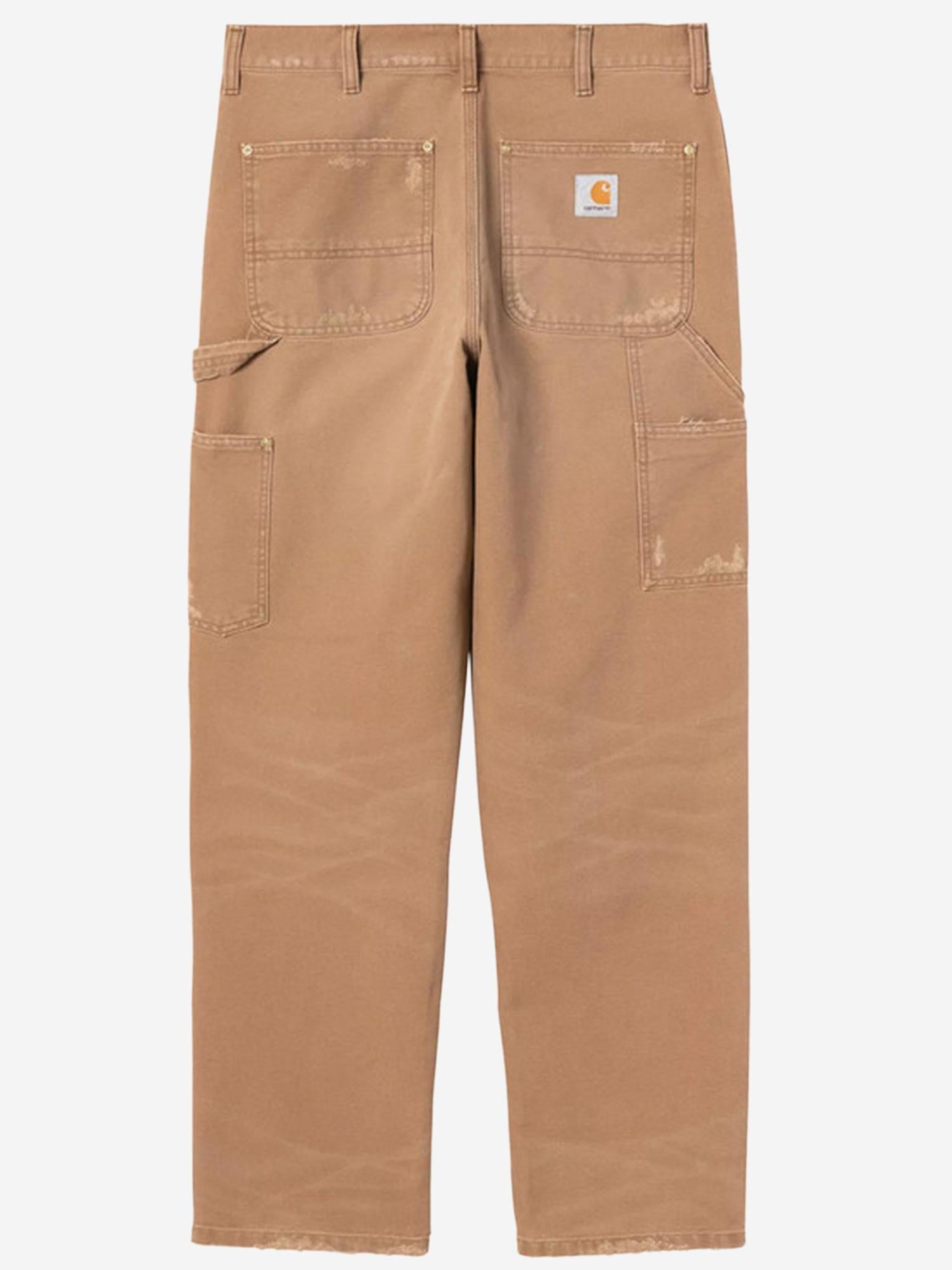 Double-Knee Organic Cotton Cargo Pants — Brown