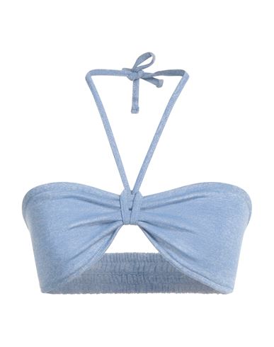 Woman Top Sky blue Size L Polyester, Viscose, Elastane