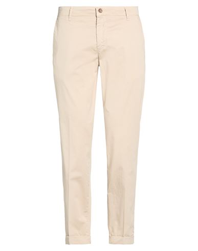 Man Pants Beige Size 42 Cotton, Elastane