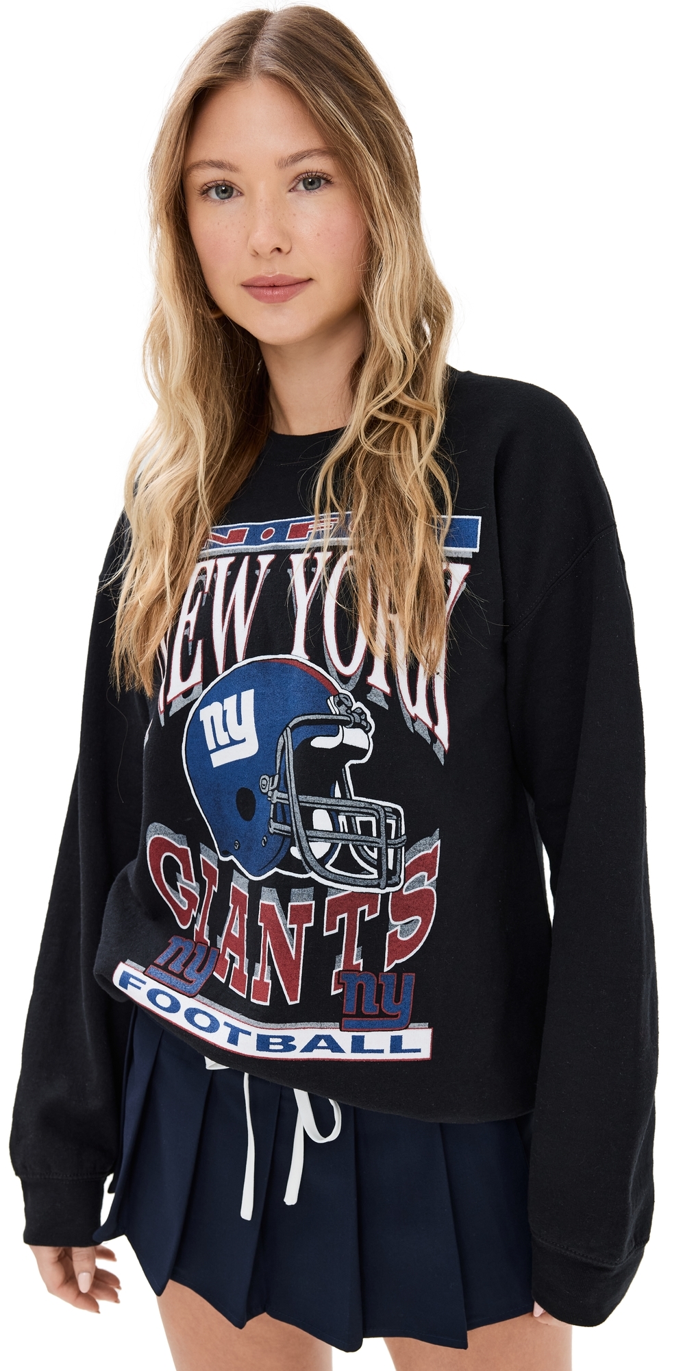 Giants Helmet Fleamarket Crew Sweatshirt Black