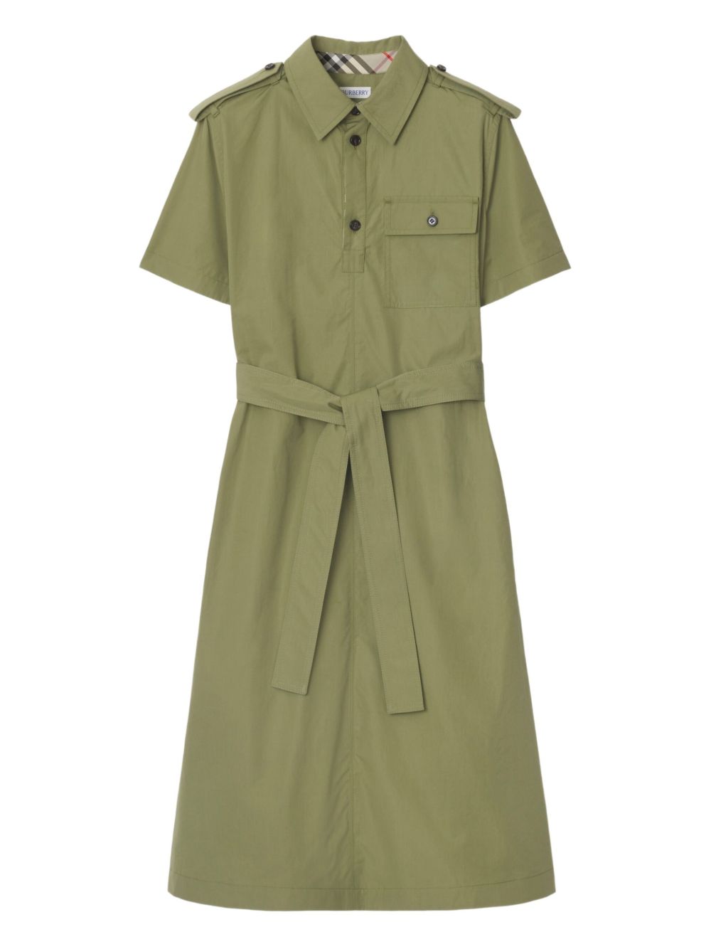 Burberry cotton shirt dress - Green