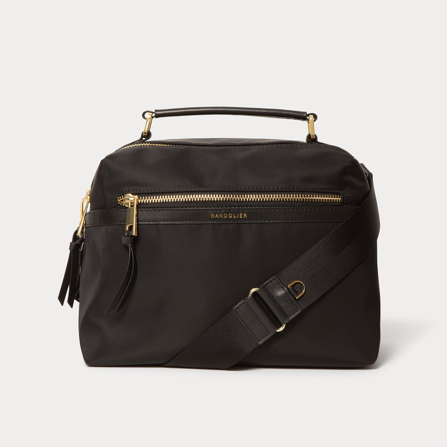 Sylvie Nylon Bag in Black/Gold |