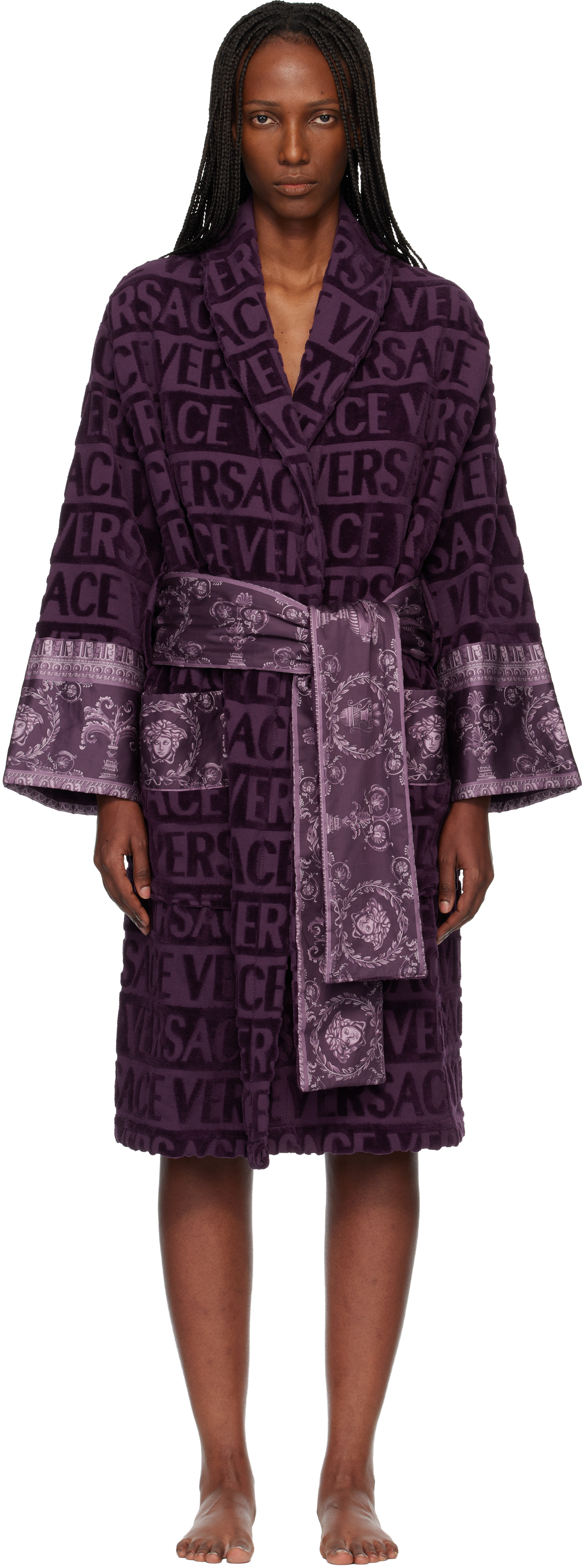 Purple 'I Heart Baroque' Bathrobe