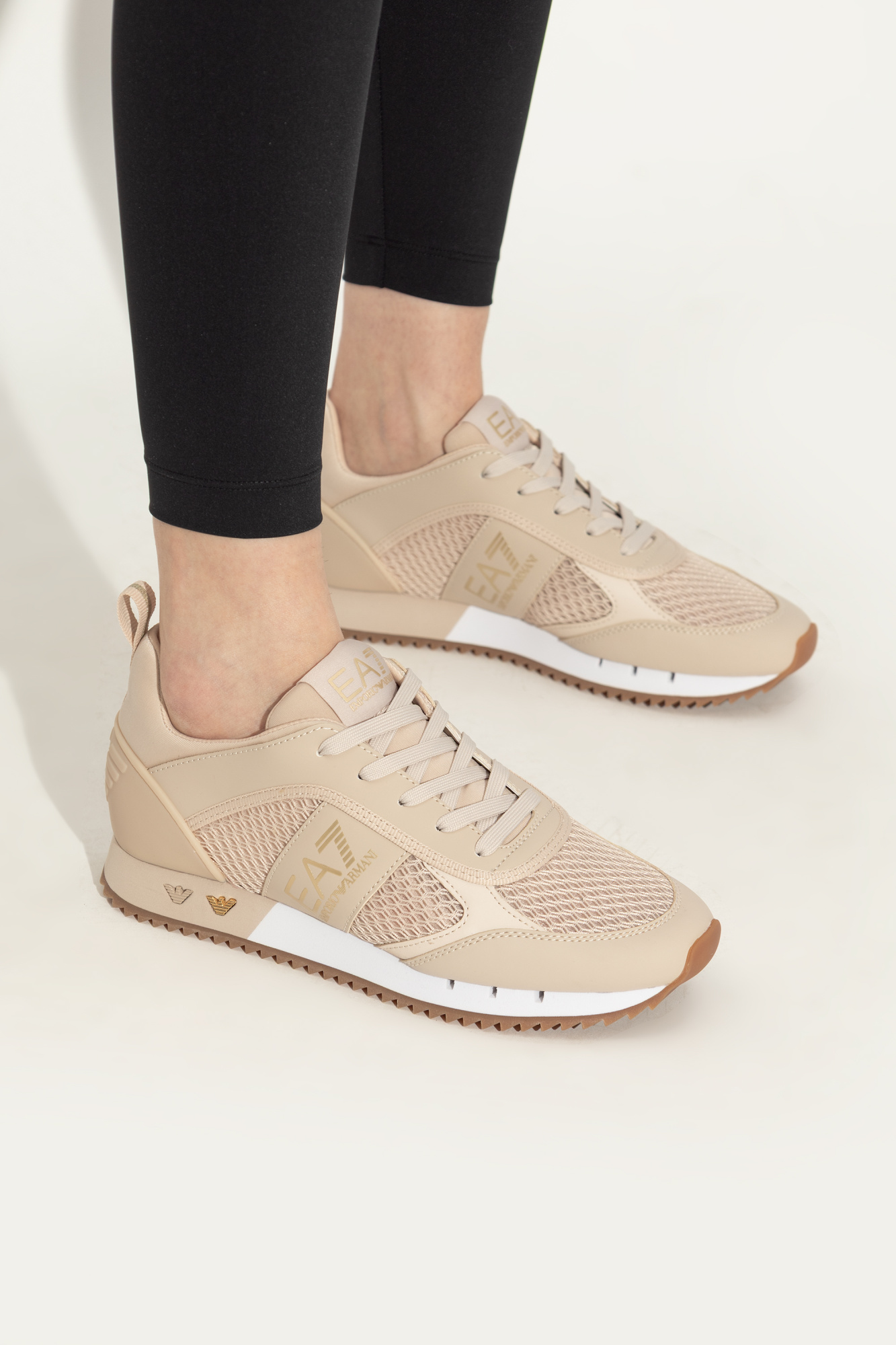 Sports Shoes With Logo, Women's, Beige