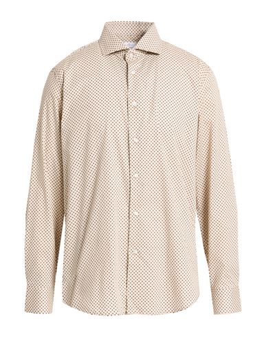 Man Shirt Beige Size 15 Cotton