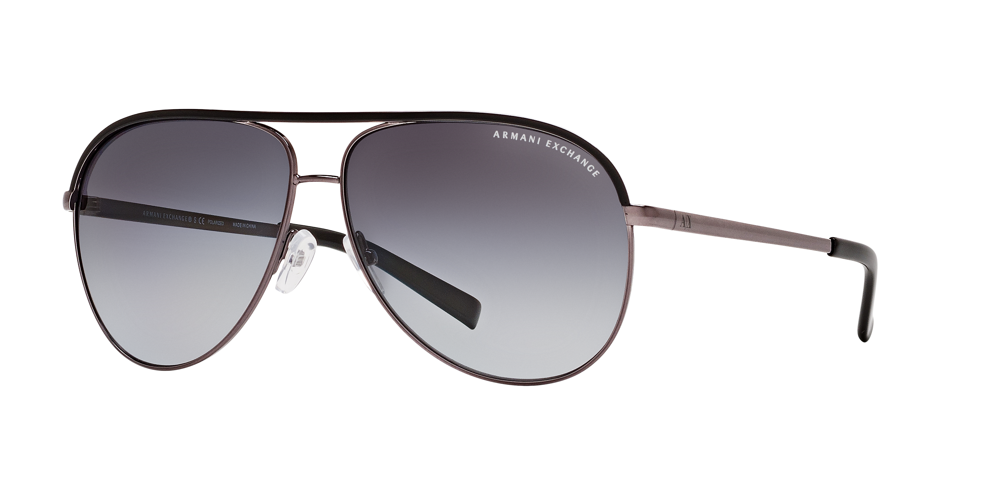 Armani Exchange Unisex Sunglass AX2002 - Frame color: Matte Black, Lens color: Grey Gradient