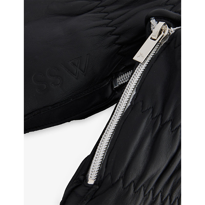 Womens Jet Wanderlust Leather Ski Gloves M