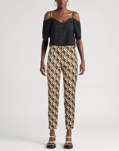 Malìparmi Woman Pants Chocolate brown Size 4 Polyester, Elastane