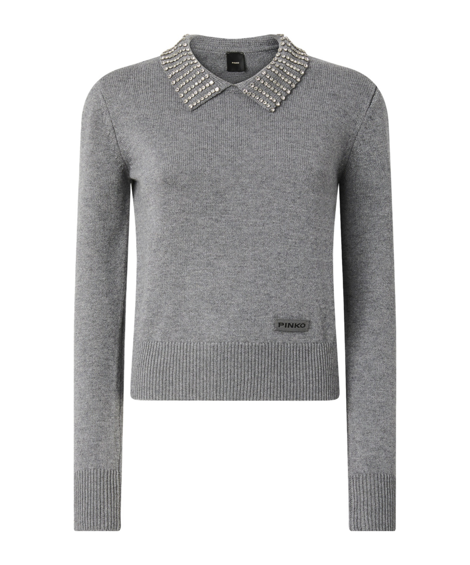 Embellished Collar Knitted Jumper