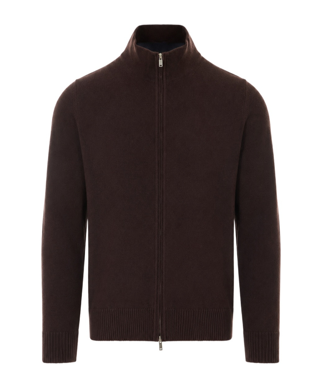 Long-sleeve zip-up cardigan