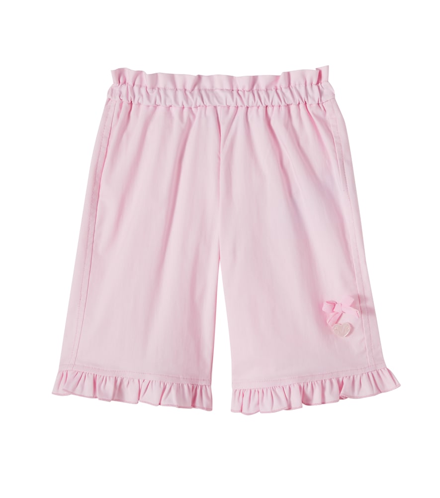 Baby ruffled cotton-blend pants