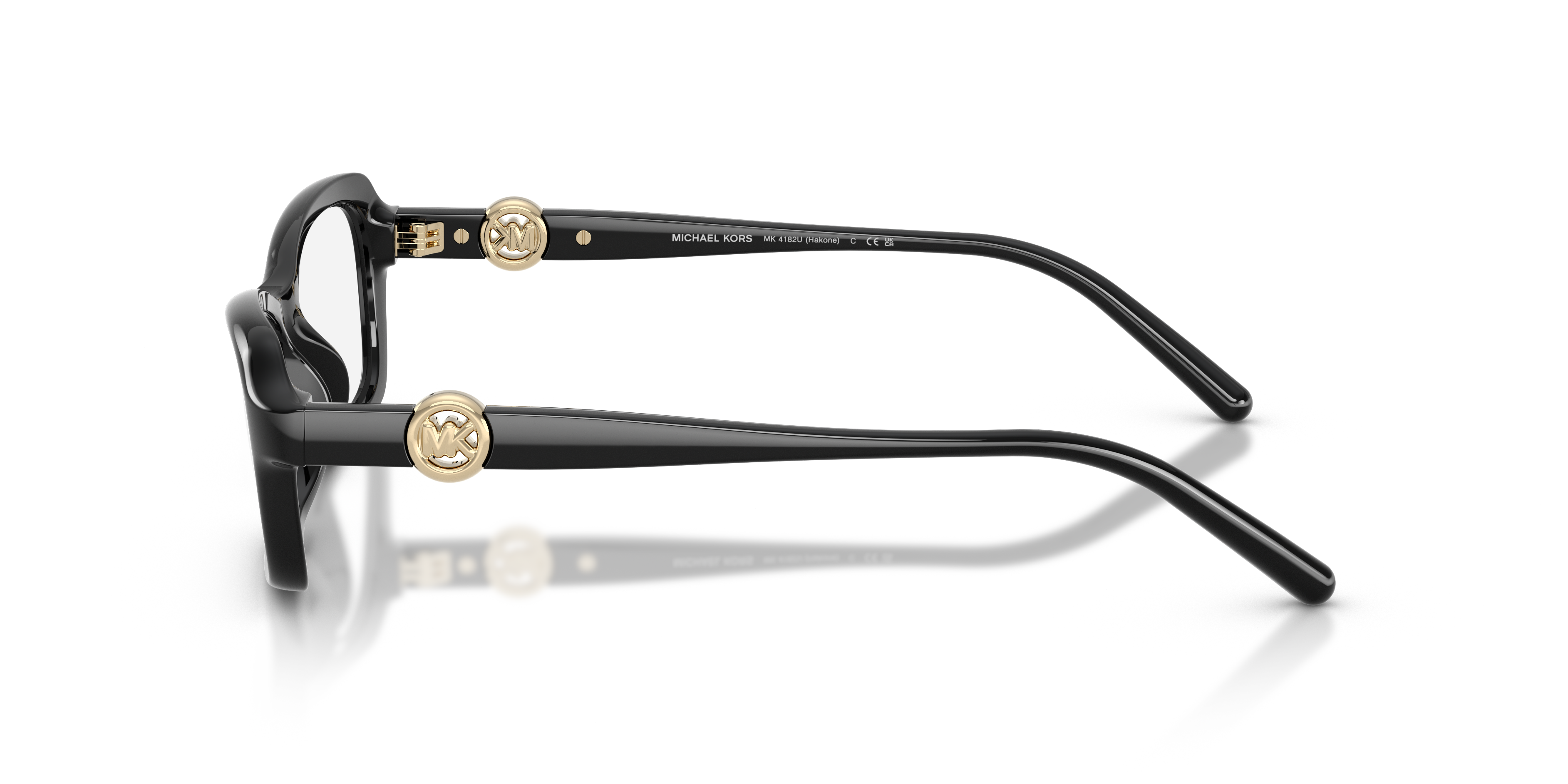 Michael Kors Mujer Michael Kors MK4182U HAKONE 3005 Monturas ópticas Inyectado Negro Transparente Redonda Norma