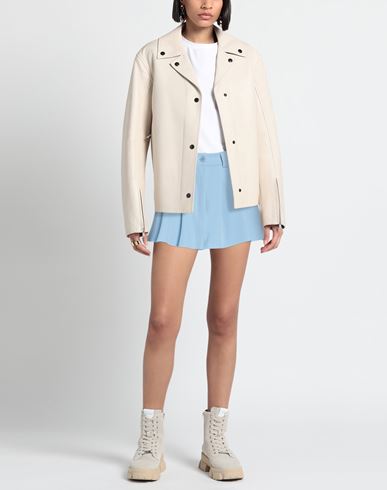 Woman Mini skirt Sky blue Size M Acetate, Viscose
