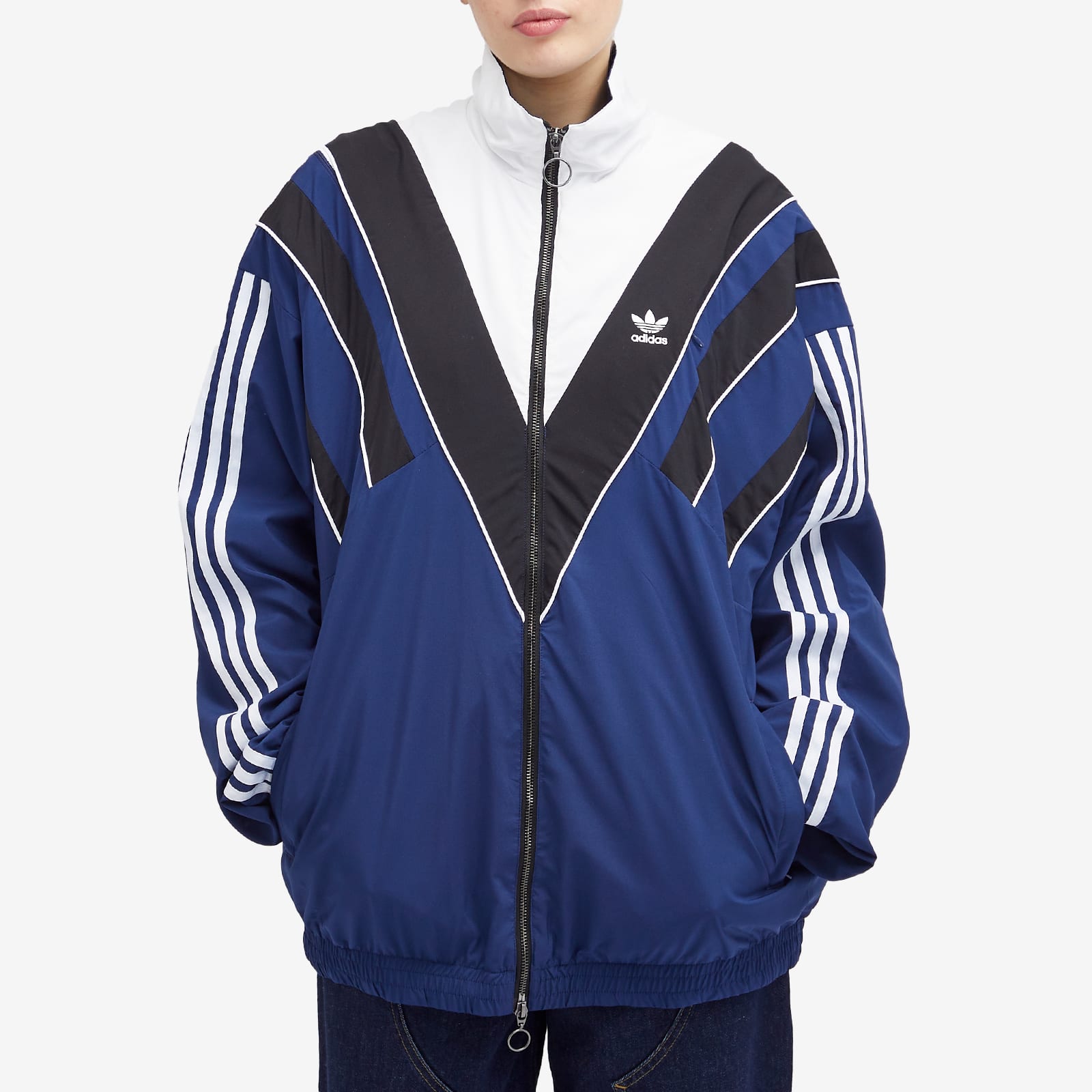 Women's Rasant Oversized Zip Off Track Top in Dark Blue