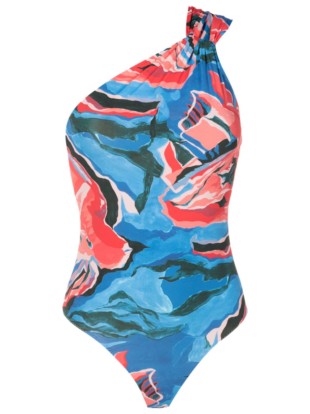 Draper graphic-print swimsuit - Blue