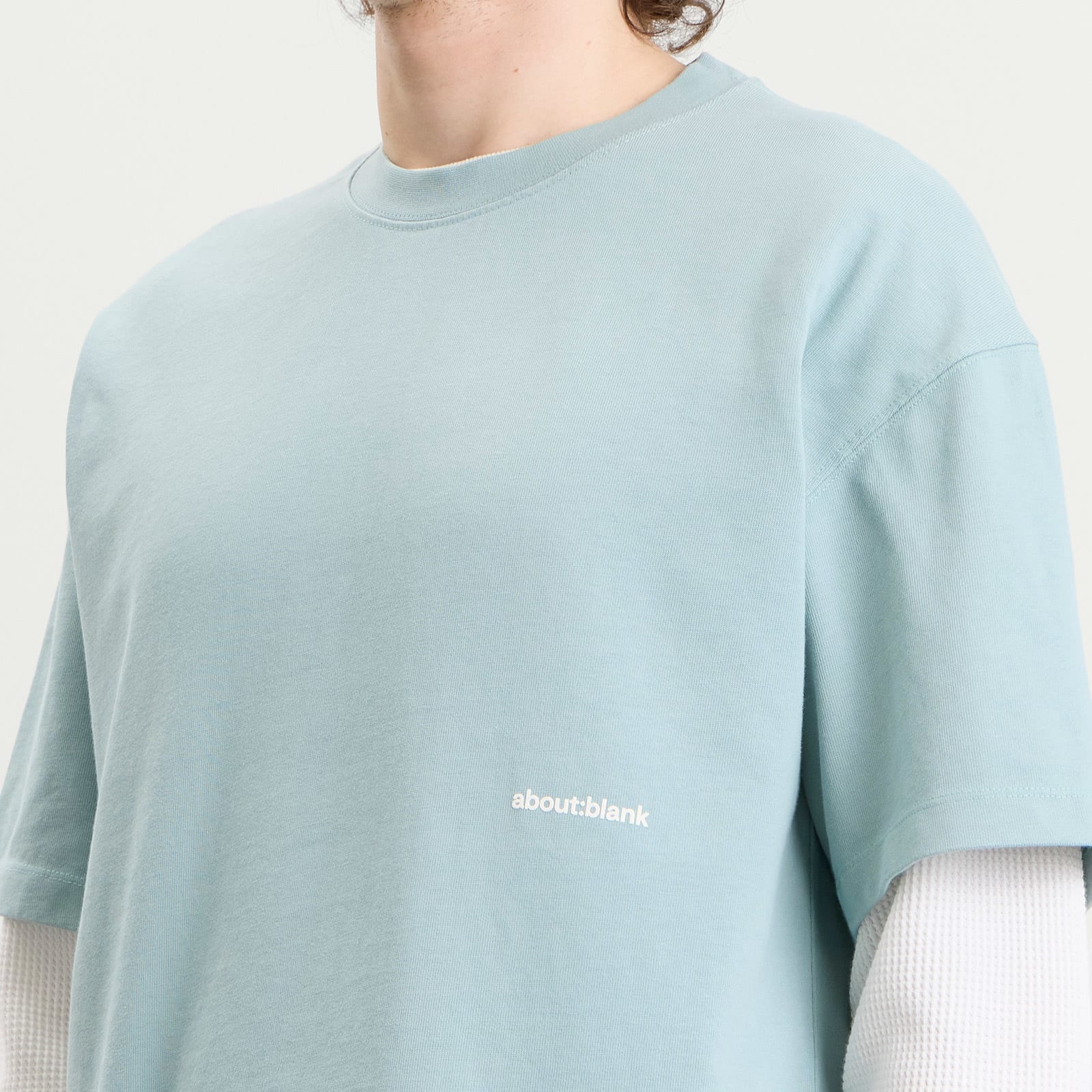 Men's Box Logo T-Shirt Tourmaline/Ecru