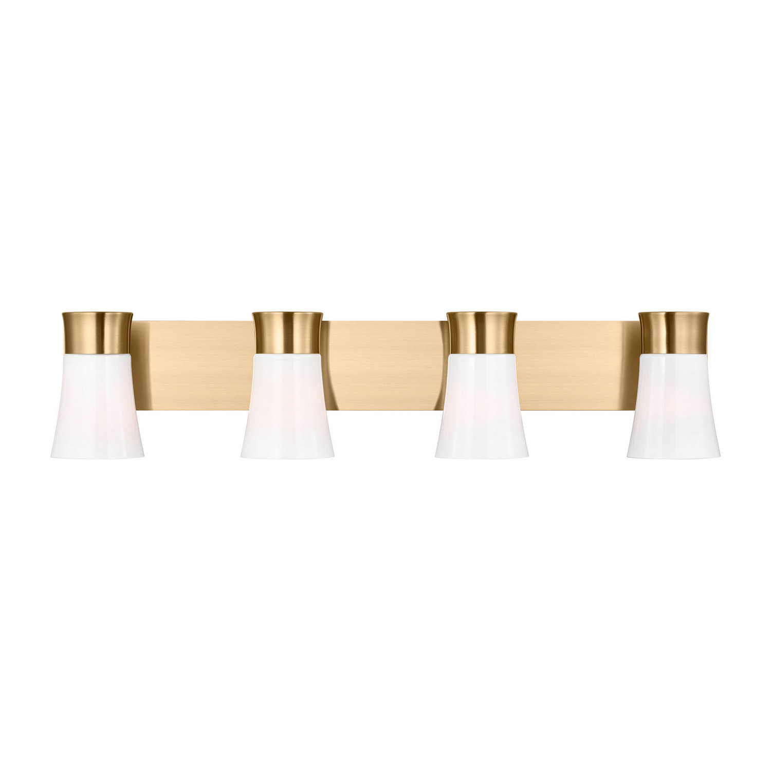 Satin Brass Bathroom Vanity Light from the Roy Collection
