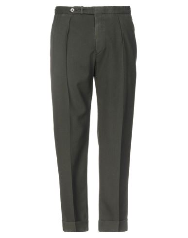 Man Pants Dark green Size 34 Wool