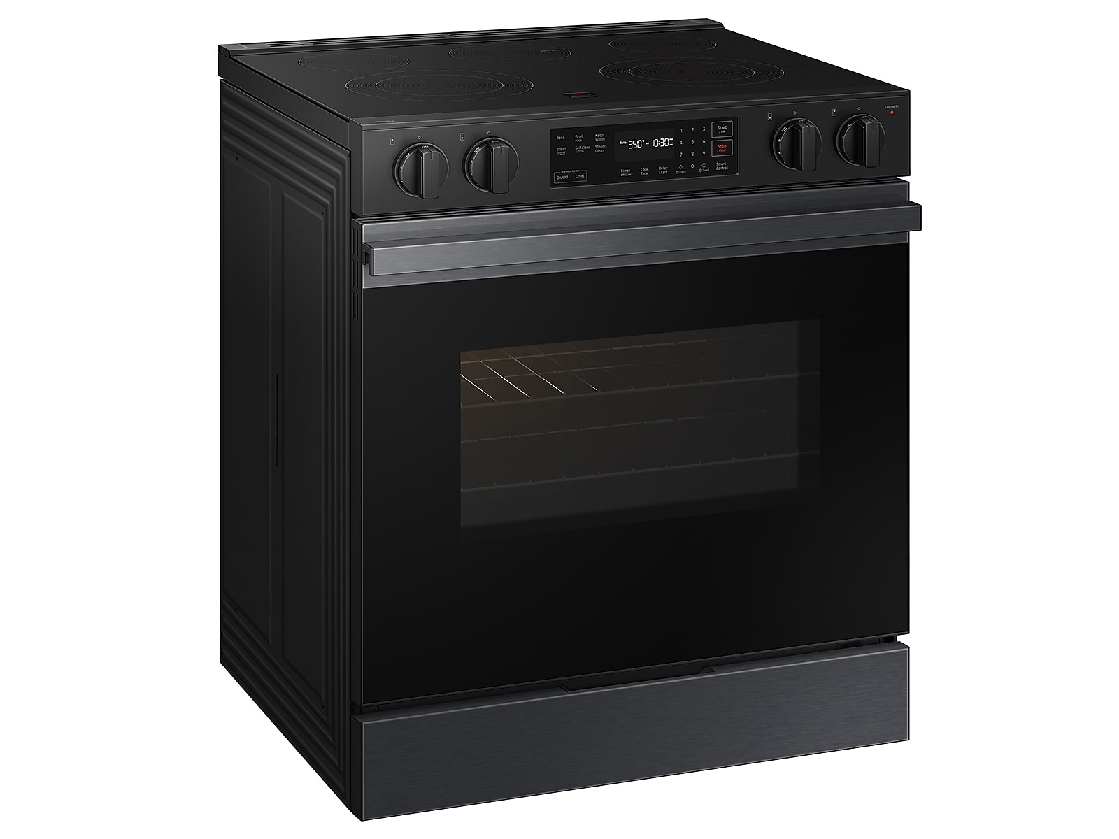Bespoke 6.3 cu. ft. Smart Slide-In Electric Range with Precision Knobs in Matte Black Steel(NSE6DG8100MTAA)