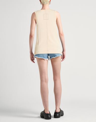 Woman Top Beige Size L Viscose, Elastane