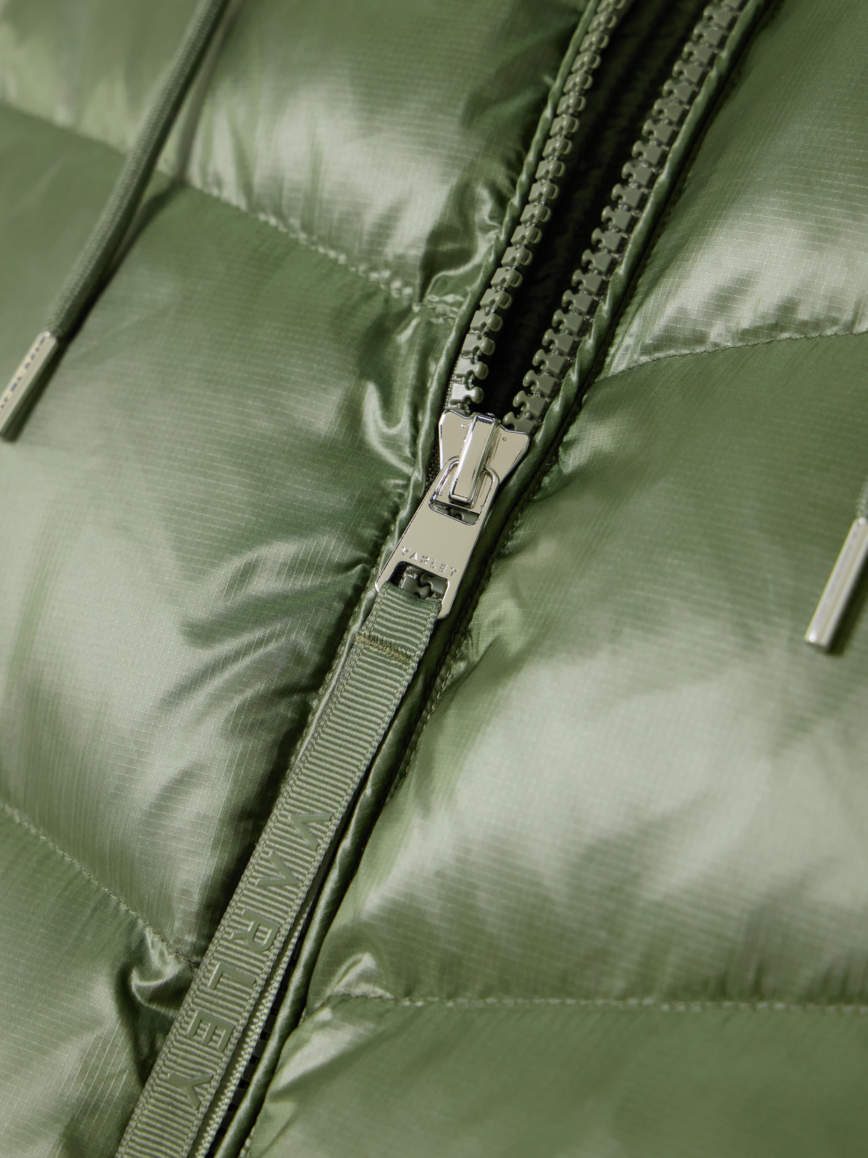 Madelina Hooded Quilted Shell Down Jacket - Green