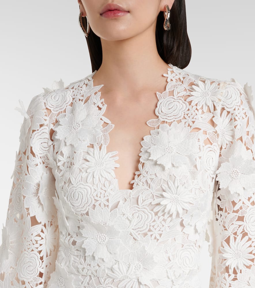 Bridal floral lace gown