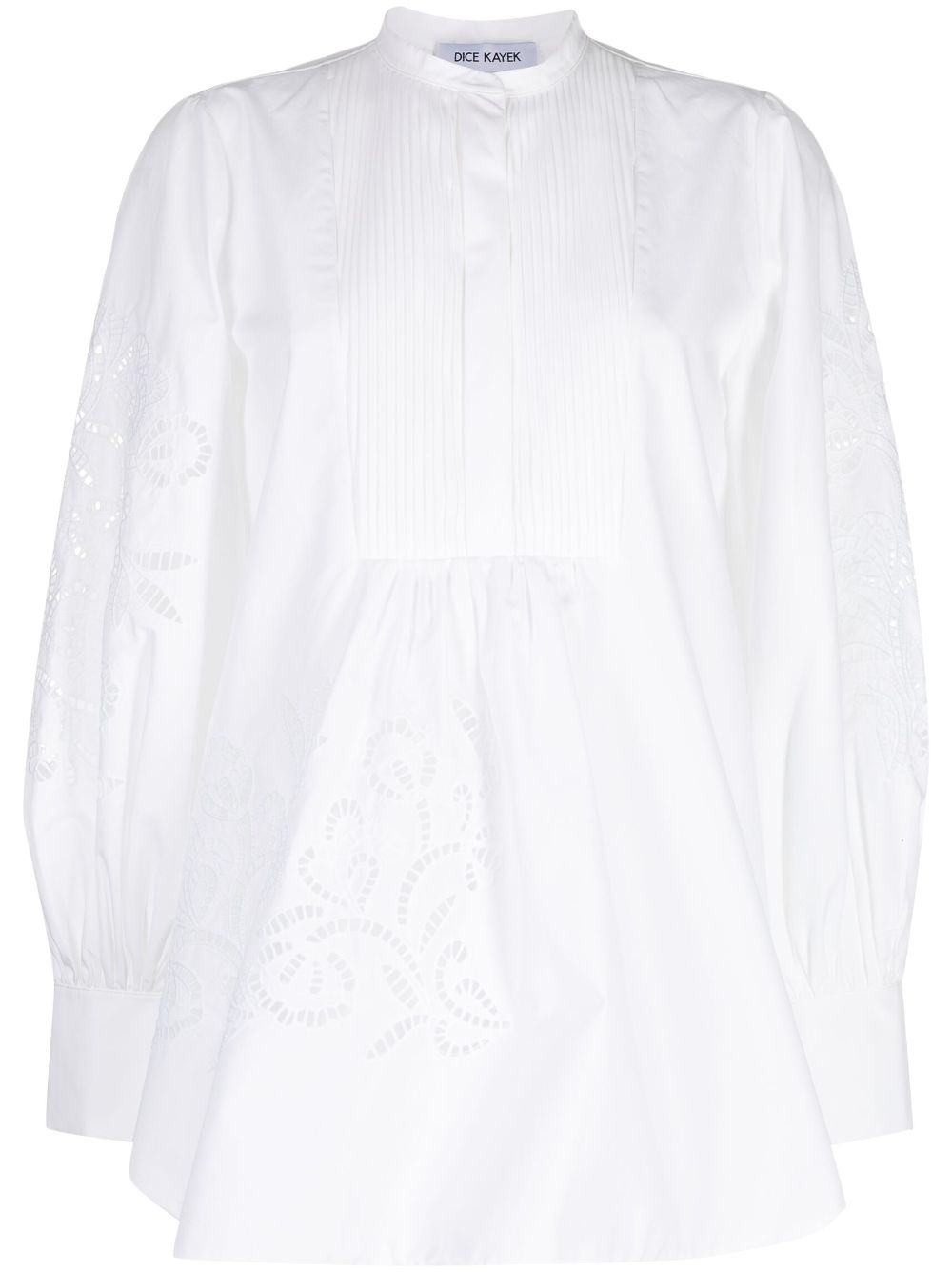 Embroidered cotton blouse - White