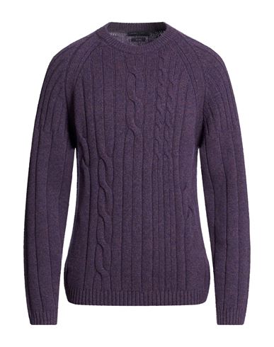 Man Sweater Mauve Size S Merino Wool