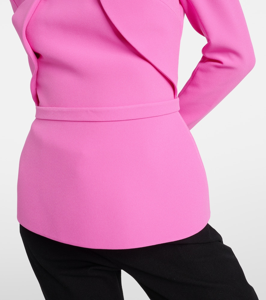 Samuela paneled crêpe top