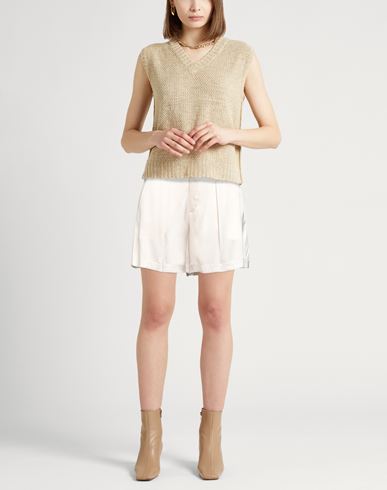 Chocolat Woman Shorts & Bermuda Shorts Cream Size 4 Acetate, Viscose