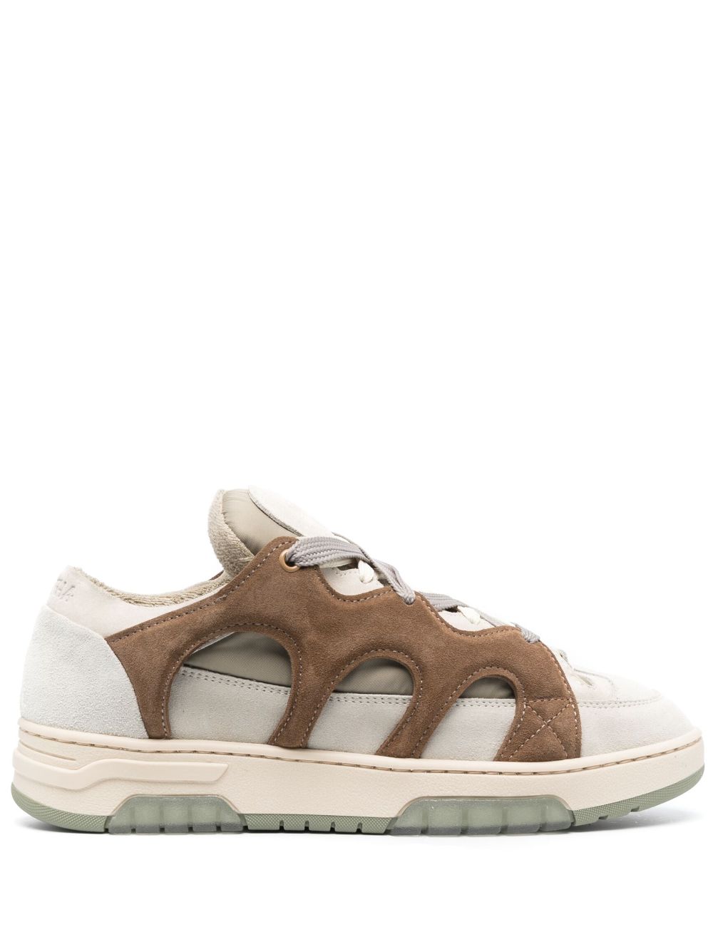 Panelled low-top sneakers - Neutrals