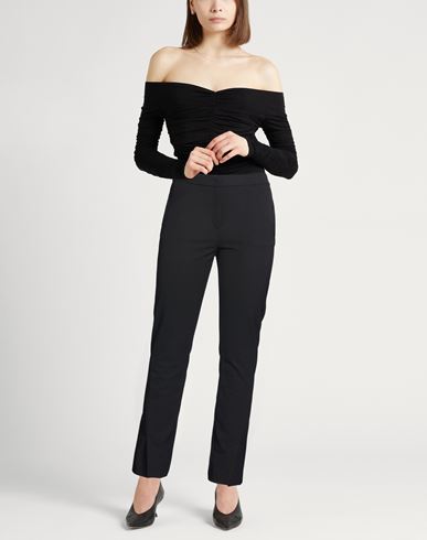 Woman Pants Black Size 10 Virgin Wool, Polyamide, Elastane