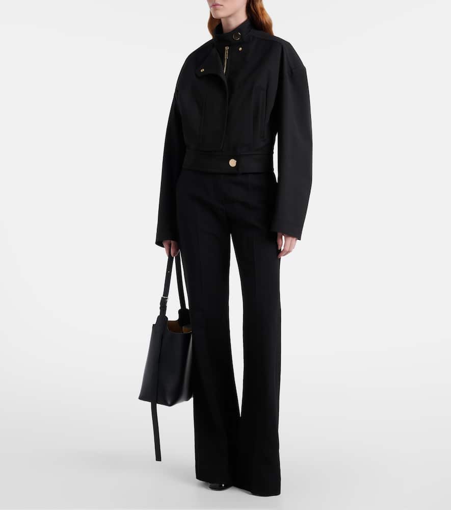 Riviera oversized cotton bomber jacket