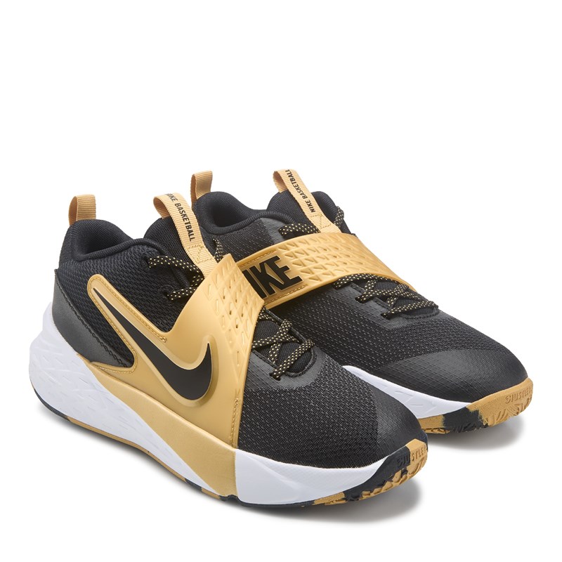Kids' Hustle 12 Basketball Shoe Big Kid Shoes (Black/Gold)